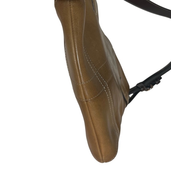 Coach Vintage SoHo Slim Buckle Bag Tan & Chocolate Brown Silver Detail - Picture 9 of 11